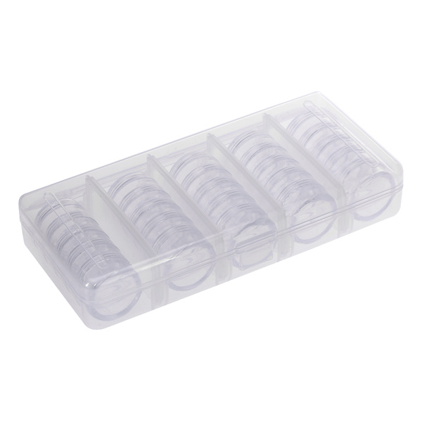 25 st/förpackning Transparenta Nagelkonst Dekorationer Förvaringslåda Sekvenser Glittrar Tillbehör Organizer