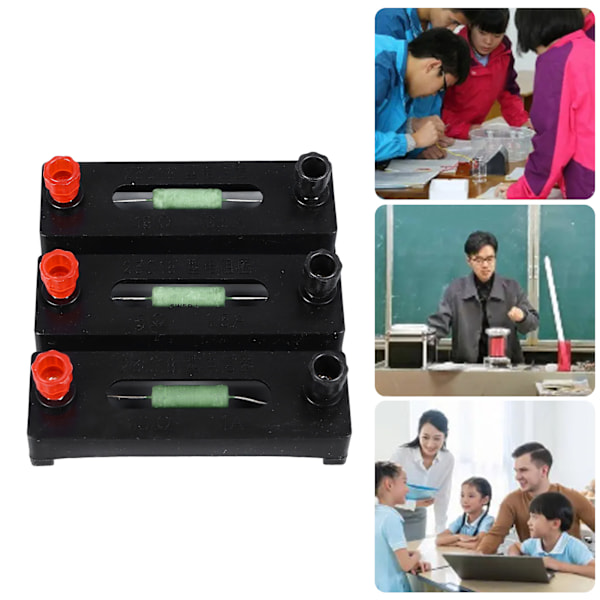 3 st Fasta Motståndsspolar 5Ω 10Ω 15Ω Elektroniska Motstånd för Skollaboratorie Krets Experiment
