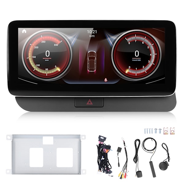 10.25 tommer GPS Navigator HD Touch Screen 4+64GB til Android 10.0 Passer til Q5 SQ5 2009-2019 LHD (Lavere Version)