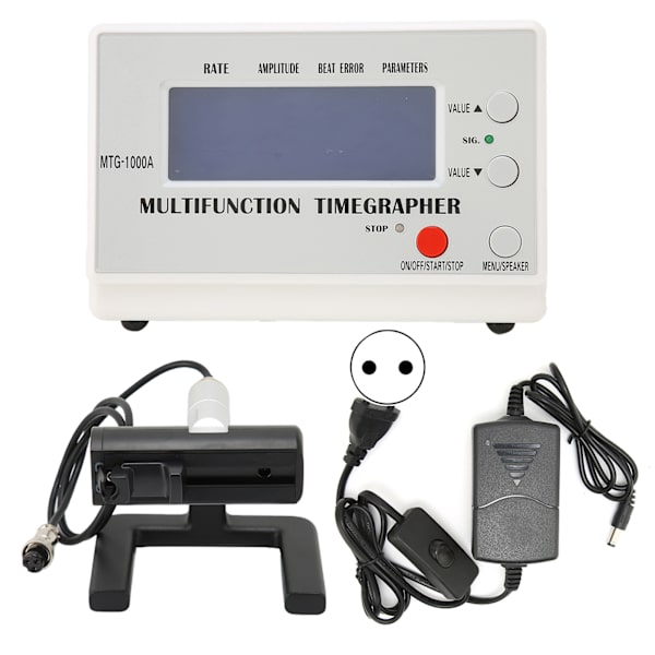 Ammattimainen Timegrapher Monitoiminen Tarkka Kellon Liikkeen Ilmaisin LCD-näytöllä 100‑240VEU Pistoke