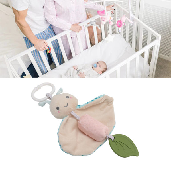 Baby Barnevogn Plyslegetøj Interessant Lyd Blød Let Baby Håndrasle Legetøj til Hjem Bil Rejser Sommerfugl