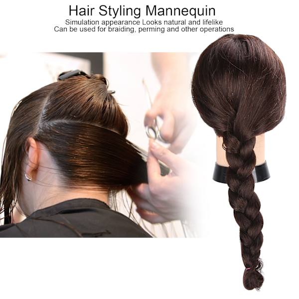 Hårstyling Flätadocka Makeup Frisörutbildningsdocka (Utan Makeup) Mörkbrun