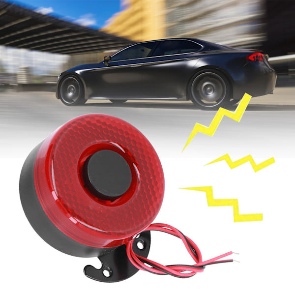 Bilhorn 12V ABS 105dB Elektrisk Advarsels Horn med Blinkende LED-lys til Lastbil UTV ATV
