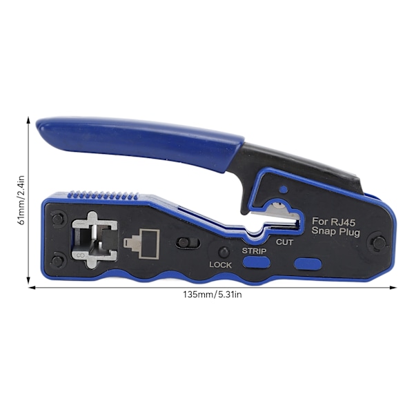 Genomgående Ethernet-krympsko RJ45 CAT6 Genomgående Krympsko Klippset