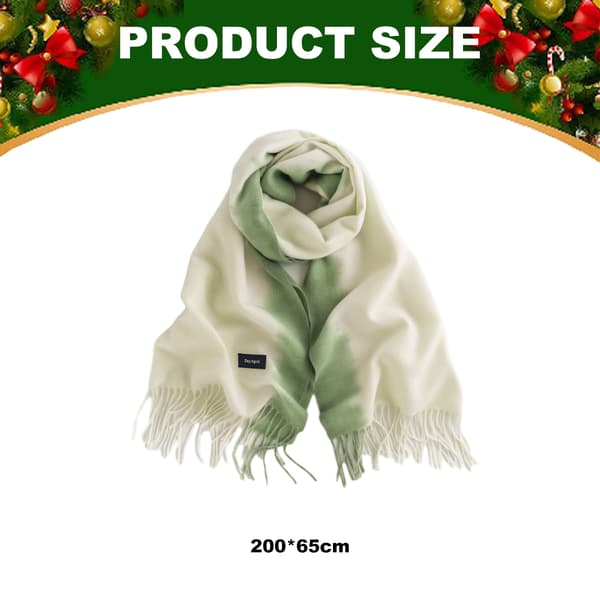 1 Gradient Skjerf Elegant Vinter Sjal Faux Kasjmir Skjerf Kvinnelig Varmt Skjerf