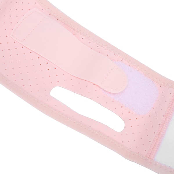 Elastiskt ansiktsformande bantningsbandage Andningsbart ansiktsstramande lyftband (Rosa)