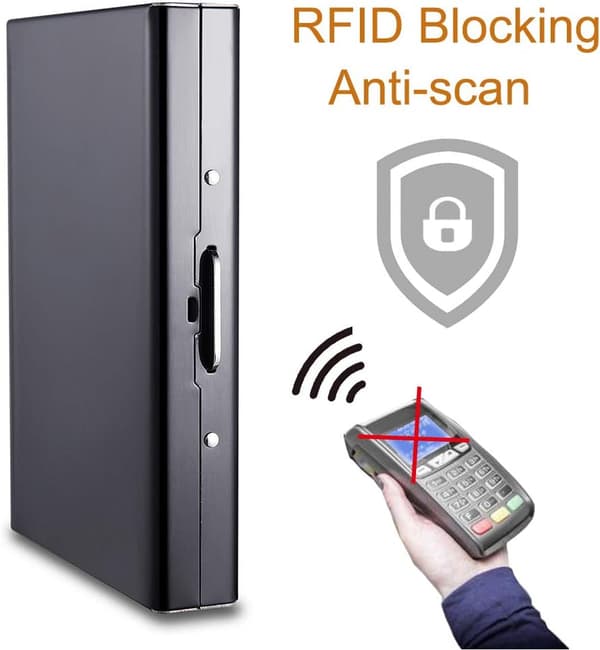 2 kpl RFID-luottokorttipidike, metallinen luottokorttilompakko