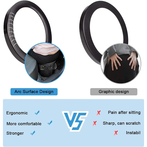 Bärbar Campingtoalett med Utdragbar Toalettpappershållare, Multifunktionell Hopfällbar Toalett för Kvinnor och Män, Snabb Installation Robust ABS-Plast