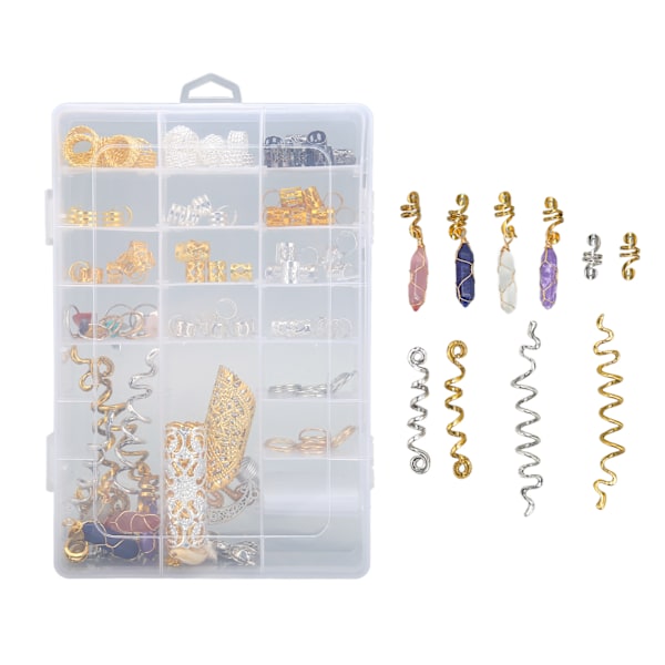 150 kpl Hiusten Dreadlock-Koruja Retro Alloy Spring Silver Moon Hiusten Rannekkeita Keloja Dreadlock-Tarvikkeille
