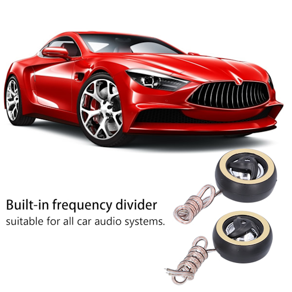 2 st Dome Tweeter Högtalare 12V 800W Hög Effektivitet 92dB Hög Ljud Klar Ljud Universal för Bil