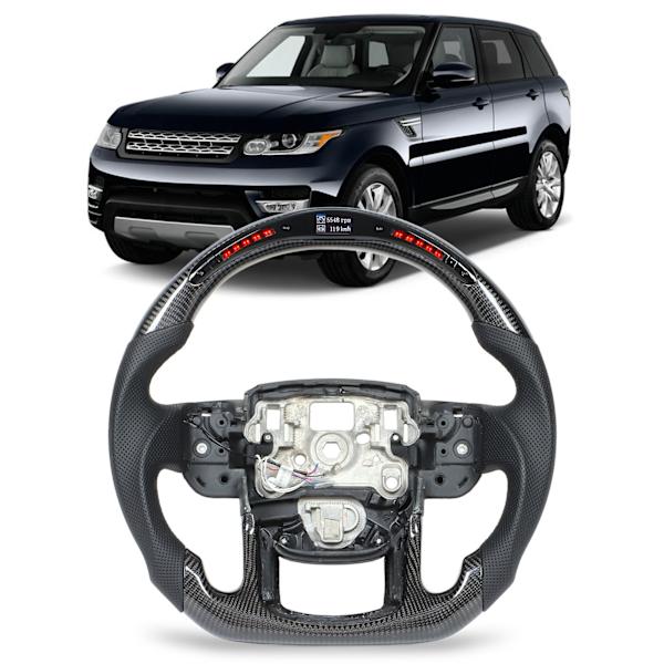 LED Växlingslampor Kolfiber Rattbyte för Land Rover Range Rover Sport L494 2014‑2022