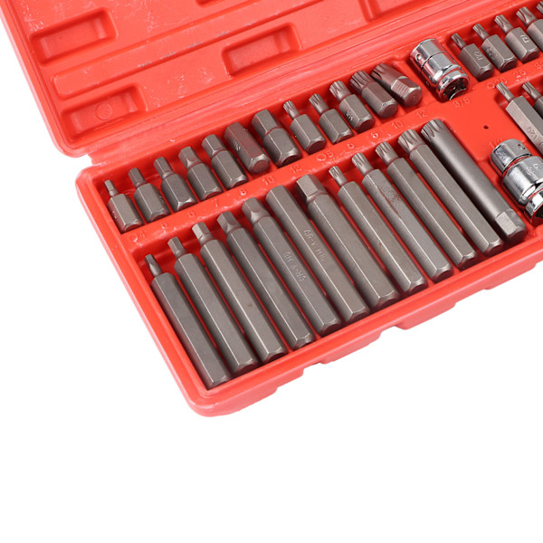 Spline Tip Bit Socket Set Master Tip Bit Socket Set med Plastik Opbevaringsboks til S2 Auto Reparation