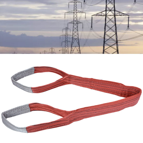 5T Flade Løfteslynge Høj Styrke Bred PES Webbing Remme Kran Rigging Tilbehør 3 Meter