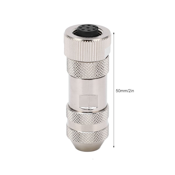 M12 Sensor Connector 8-polet IP67 Vanntett Kaldpressing Hunn Aviation Plug for Bil Bobil Båt
