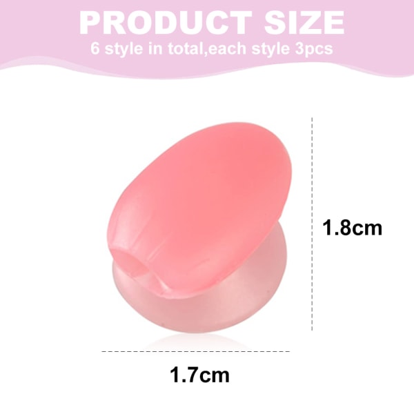 6 delar silikon läppborste täcker kosmetiska borstar skydd