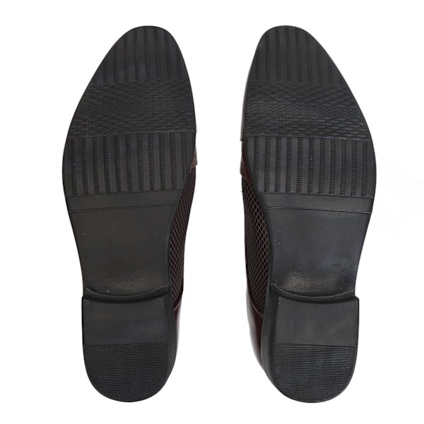 Formella Business-skor Snörning Fritid PU-läder Herr Casual Dress Skor för Vardagslivet Vinröd 42