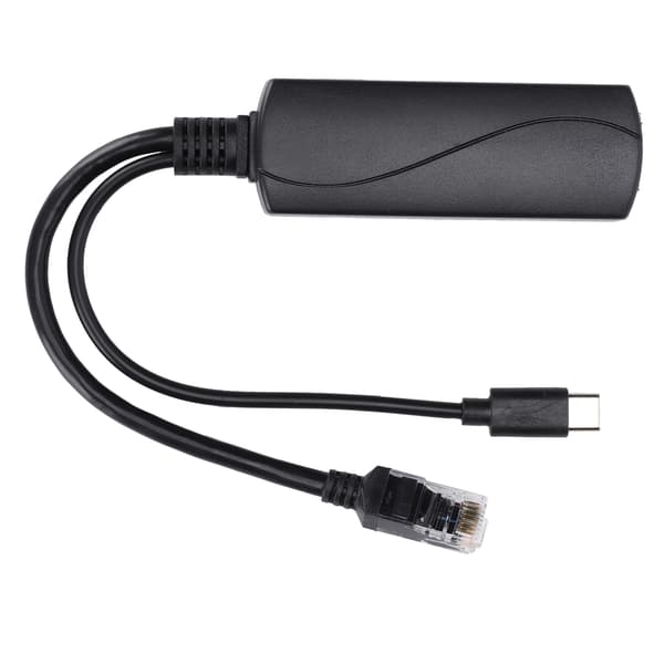 Ethernet Splitter til PoE-systemer, PoE til USB-konverter med Micro USB-strømudgangsfunktionalitet, 2,5 Gbps hastighedsydelse, Multipel beskyttelse