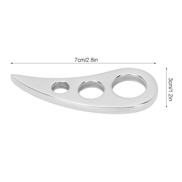 Gua Sha Værktøj Rustfrit Stål Skrabning Massage Muskelafslappende Værktøj 7x3cm til Fod Ankler Ben