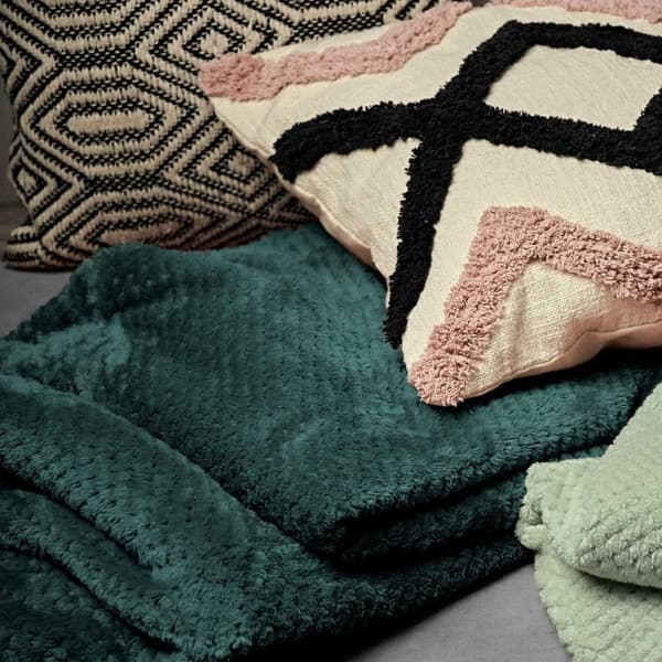 Tæppe 150X200cm - Sengetæppe Sofatæppe Hyggetæppe Quilt - Fluffy og Blødt - Polyester Navy Blå