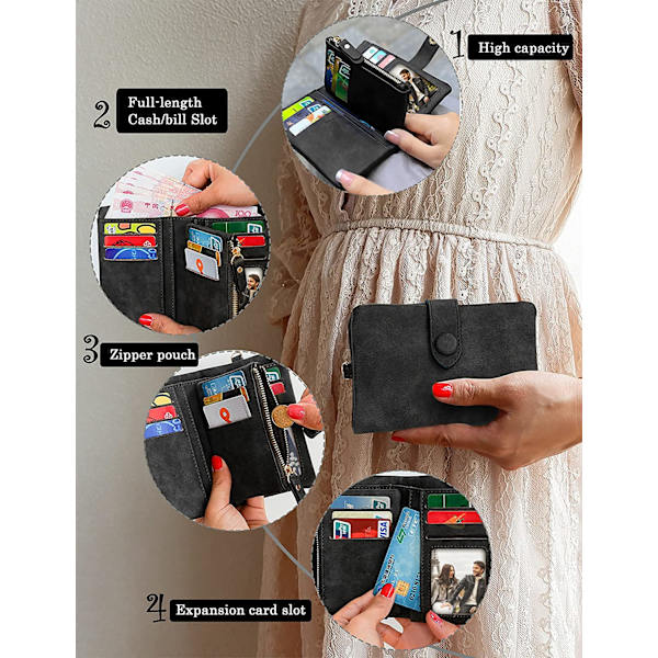 Lompakko Naisten Lyhyt RFID Suoja Lompakko Nahkaa Naisille -