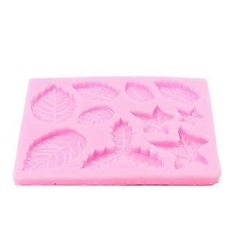 Silikonkakeform Bladmønster Pudding Desserter Baking DIY Form Såpelaging Verktøy