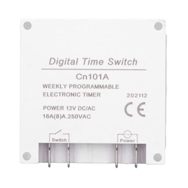 Elektronisk Timer Programmerbar LCD Digital Tidstyring Relébryter 16 På 16 Av Cn101ADC12V
