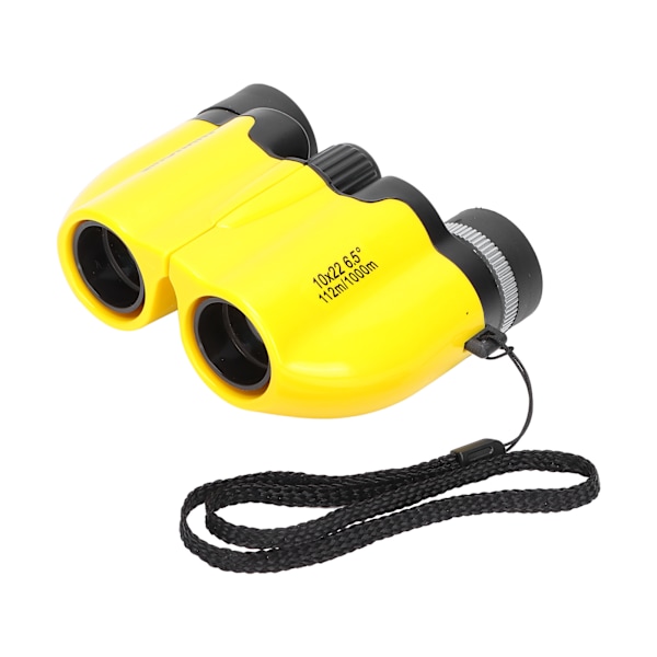 ZIYOUHU 10x22 Kompakt Barnkikare HD-bild Portable Kikare för Barn LD-104Gul
