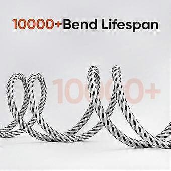 Holdbart 3,5 mm han til han stereo aux-kabel til bilstereo - flettet design
