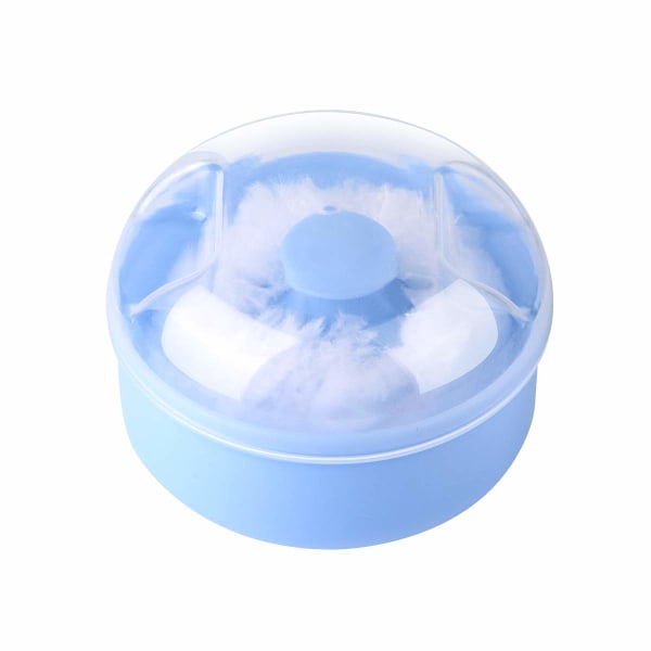 Baby Body Cosmetic Powder Puff Body Powder Puff ja -kotelo (vaaleanpunainen ja sininen)