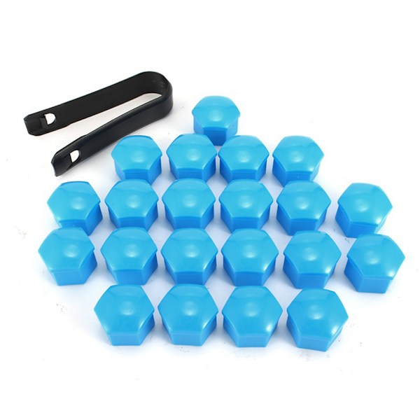 20 kpl Vannemutterin Peite 17mm Auton Vannepultin Mutterin Suojaus Kannen Poistotyökalulla