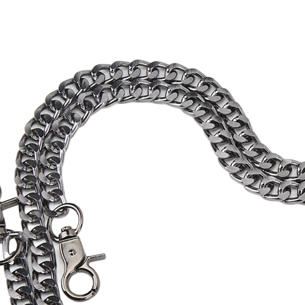 5 stk 1m Aluminium Curb Chain Elegant Enkel Rustbestandig Metall Håndverk Kjede for DIY Veskekjeder Smykkeproduksjon Sølv Svart