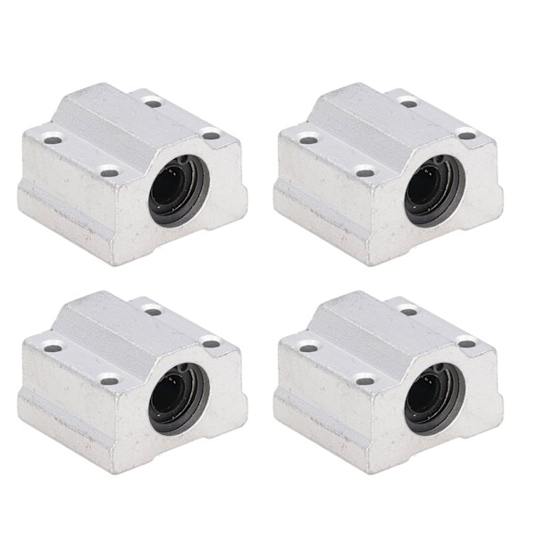 4 stk. SCS8UU Lineære Kuglelejer Glideblokke Aluminium Legering CNC Maskine Glideenhed 8mm Bore