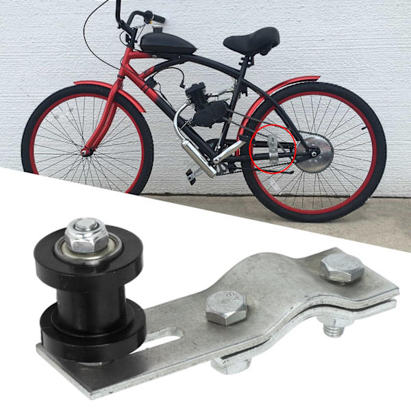 Kedjetrådssträckare Rulle Tungt Arbetsläge Justerare för 49cc 66cc 80cc Cykelmotor Motoriserad Cykel Svart