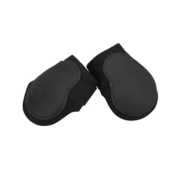 4 st Hästbenskydd Fram- och Bakben PU Häst Senor Skydd med Dämpande Inre Pad Svart Set XL