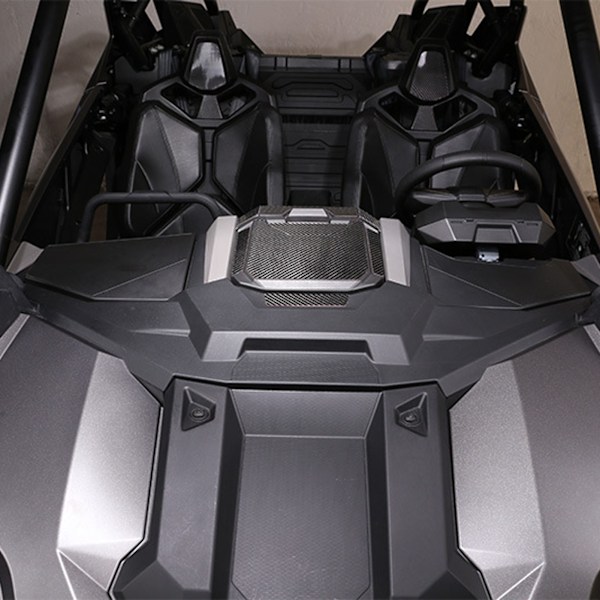 Senterkonsoll Oppbevaringsboks Deksel Trim Karbonfiber Materiale Erstatning for Polaris RZR PRO XP 2021+