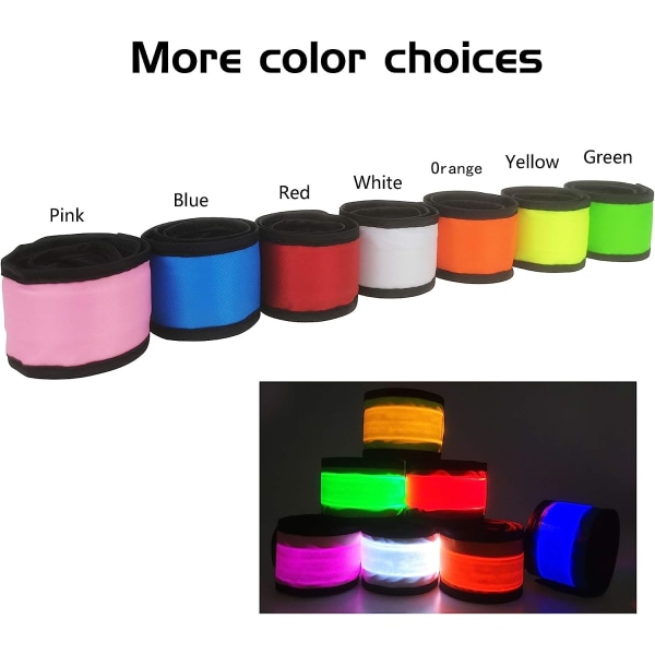 LED-armbånd Slap-armbånd Armbånd Blinkende sportspakke med 6 stk