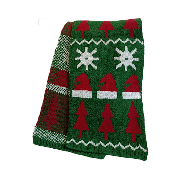 Juleshal Vintermode jacquard strikket halstørklæde style2