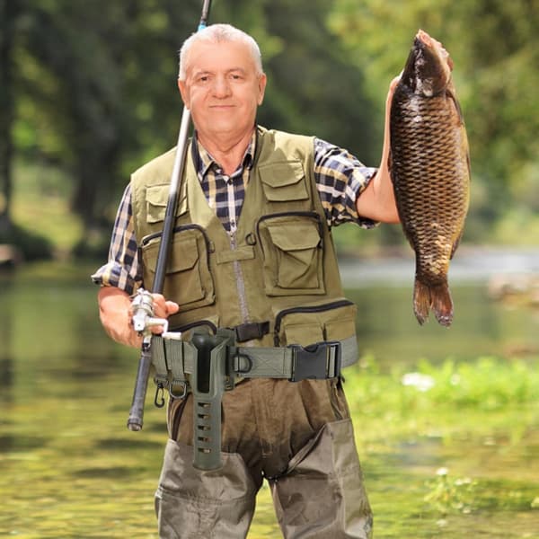 Fiskespöhållarbälte - Justerbart fiskespöhållarbälte för