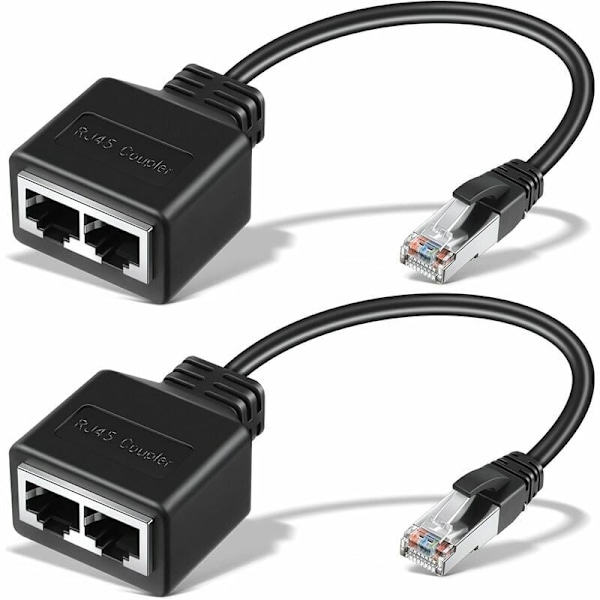 Rj45 Splitter, Lan Ethernet Kabel Förlängare För Plug And Play Design, Signalstabilitet, Stöder Cat 5 Cat 6 Prestanda, Samtidigt Nätverk
