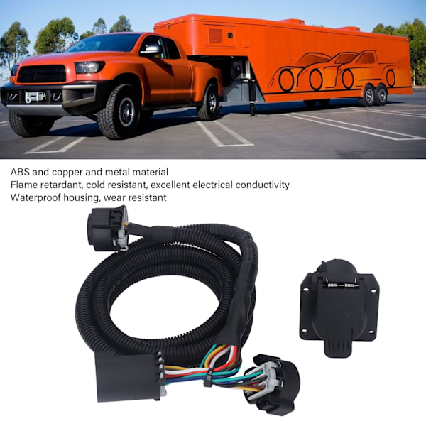 7-polet Trailer-kabelsæt 56070 Sort Udskiftning til Ram 1500 Classic 2019‑2021