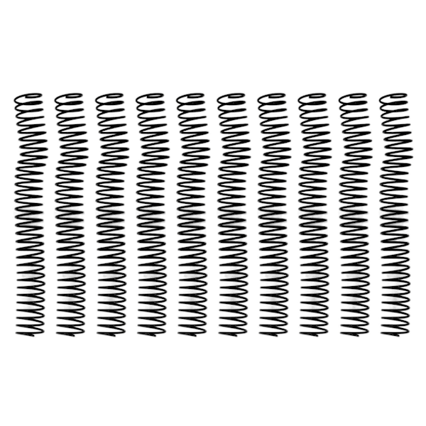 10 stk Spiralbindingsringe Stor Kapacitet Rygkam 29mm Indvendig Diameter 30 Huller Sæt Kit Sort