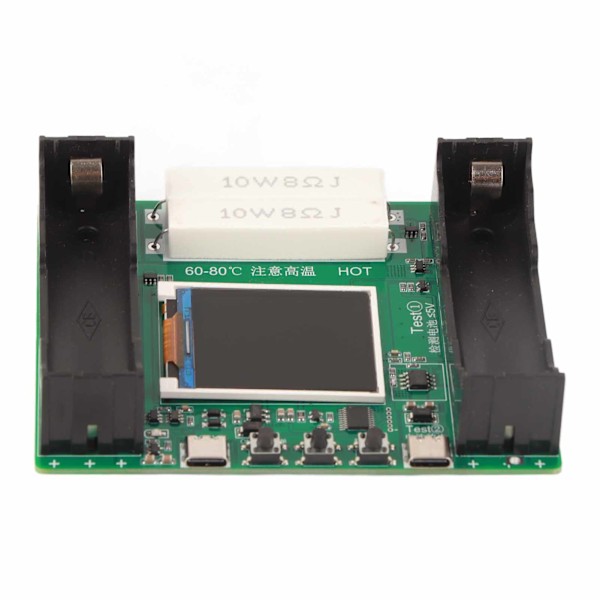 Batteri Intern Motstands Tester 1.77in LCD Display Moduser Justerbar 18650 Litiumbatteri Kapasitets Tester DC5V