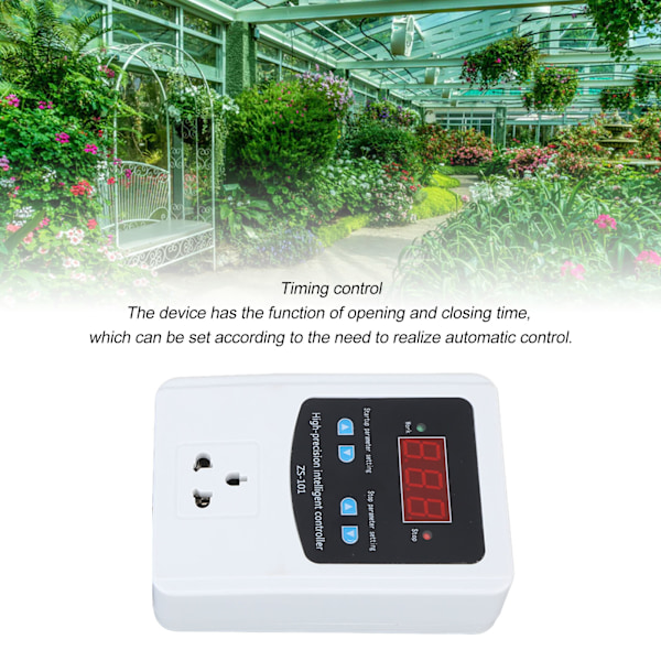 Digital Temperaturregulator 1500W 10A LCD-Skärm Digital Termostatregulator för Inkubator Bryggning Växthus AU-kontakt 220V