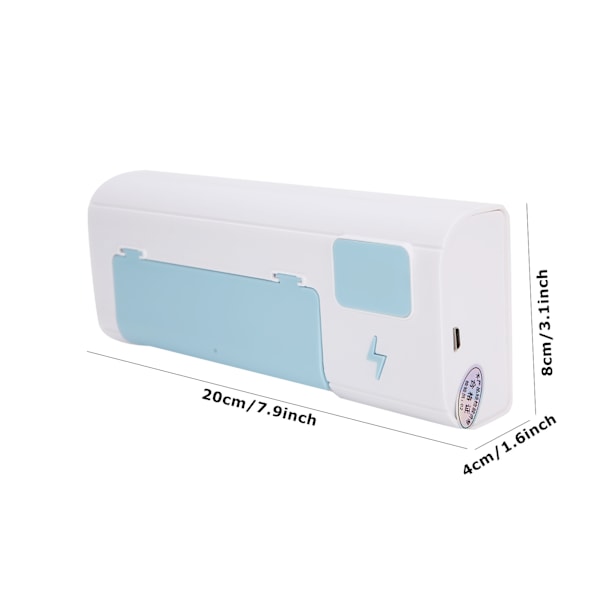 UVC Tannbørsteholder Veggmontert Stativ USB Oppladbar Slagfri Organizer for Bad