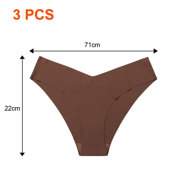 3-piece set Women's Panties Women's cotton Traceless ice Silk