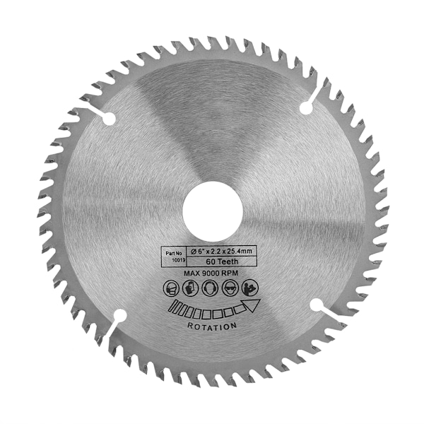 6\" (148mm) 60 Tands Karbid Cirkelsavblad Skæreskive til Træ