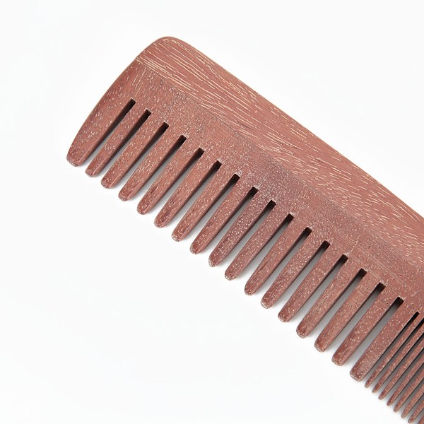 Sandaltræ Fint Bredtandet Hårkam Skægkam Hårstyling Plejekam Fint Bredtandet Lang Kam