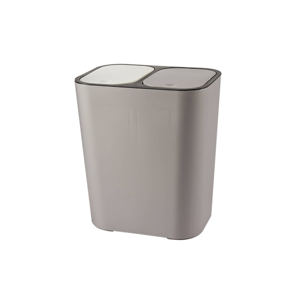 Modern Dubbel Fack Soptunna För Kök, Utrymmesbesparande Design Med Oberoende Lock Och Torr Våt Klassificering För Mångsidiga Utrymmen (7.5L x 2)
