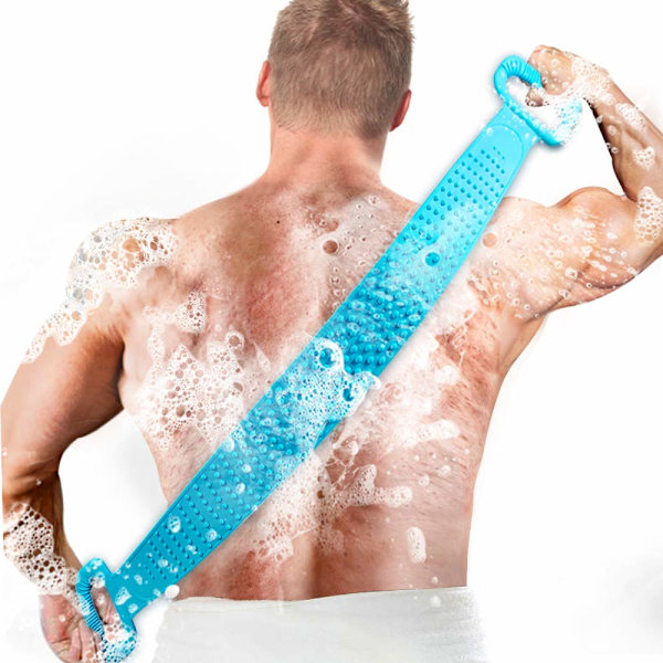 Silikon Ryggskrubbare för Oöverträffad Hygien, Din Viktiga Badaccessoar som Kombinerar Exfoliering & Massage (Perfekt för Hemma & Resor)