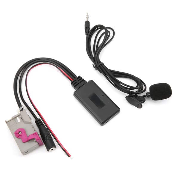Bluetoothadapter för bilstereo, bakåtkompatibel handsfree-mikrofon Plug and Play-installation Bluetooth 5.0-protokoll Premium ABS-material DSD